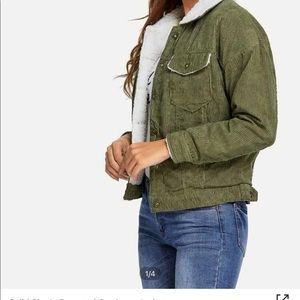 green sweater